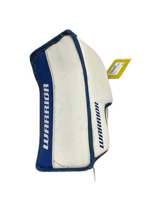 Vist Large View of Product Image Which is Used Warrior RITUAL G3 Youth Goalie Blocker White And Royal Blue