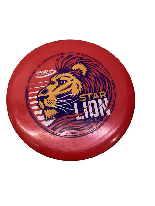 Vist Large View of Product Image Which is Used Innova STAR LION Disc Golf Mid Range Red