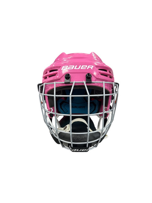 Vist Large View of Product Image Which is Used Bauer PRODIGY Helmet Cage Combo Pink XS