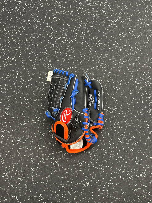 Vist Large View of Product Image Which is Used Rawlings SC100JD BB/SB Glove RH Throw Black 10"