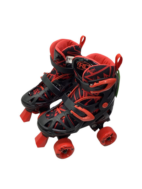 Vist Large View of Product Image Which is Used RollerDerby TRAC STAR Junior Roller Quad Skates Red Adjustable