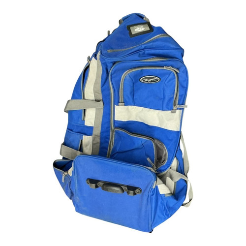 Vist Large View of Product Image Which is Used OLYMPIA 33 INCH 8 POCKET DUFFEL BAG BB/SB Player Wheeled Bag Royal Blue