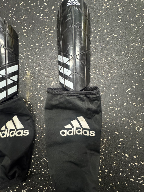 Vist Large View of Product Image Which is Used Adidas Soccer Shin Guards Junior Black XS