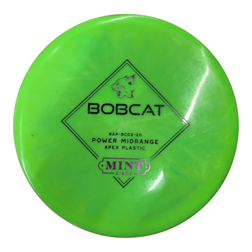 Vist Large View of Product Image Which is Used Mint APEX BOBCAT Disc Golf Mid Range Neon Green 179g