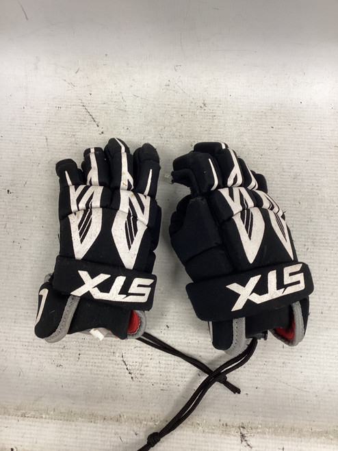 Vist Large View of Product Image Which is Used STX STINGER Lacrosse Gloves Junior Black SM