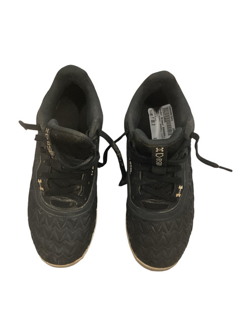 Vist Large View of Product Image Which is Used Under Armour BASEBALL CLEATS BLACK BB/SB Cleats Black Youth 06.0