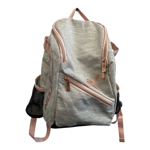 Vist Large View of Product Image Which is Used Easton SILVER/PINK BB/SB Player Backpack Grey And Pink SM