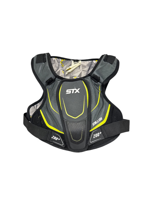 Vist Large View of Product Image Which is Used STX STALLION 200+ Lacrosse Shoulder Pads Black M/L