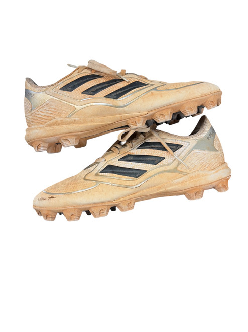 Vist Large View of Product Image Which is Used Adidas PURE HUSTLE BB/SB Cleats White Senior 10