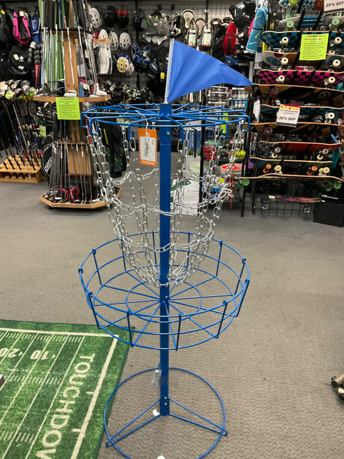 Vist Large View of Product Image Which is Used Disc Golf Goal Navy Blue