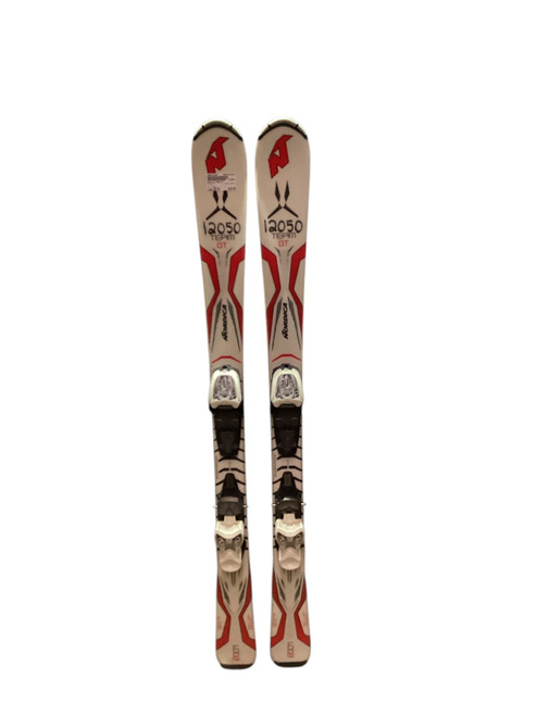 Vist Large View of Product Image Which is Used Nordica TEAM GT Boys DH Ski/Binding White 120 cm