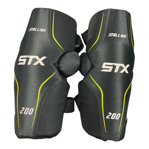 Vist Large View of Product Image Which is Used STX STALLION 200 Lacrosse Arm Pads/Guards Black SM