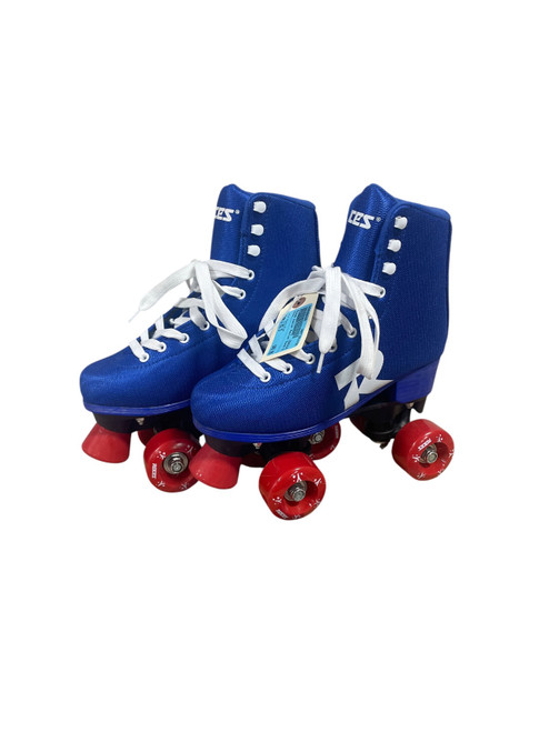 Vist Large View of Product Image Which is Used Roces Junior Roller Quad Skates Royal Blue Junior 02.5