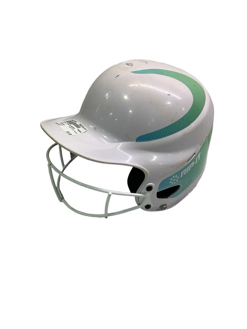 Vist Large View of Product Image Which is Used RIP-IT WHITE HELMET Batting Helmet w/Mask White SM