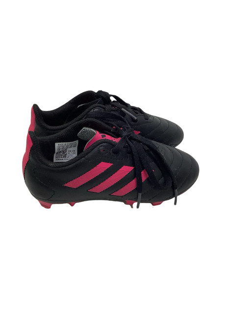 Vist Large View of Product Image Which is Used Adidas Soccer Cleats Black And Pink Youth 12.0