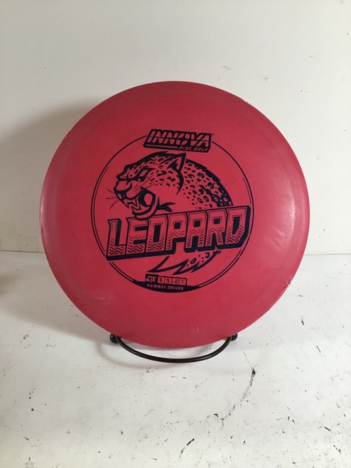 Vist Large View of Product Image Which is Used Innova DX LEOPARD Disc Golf Driver Red 153g