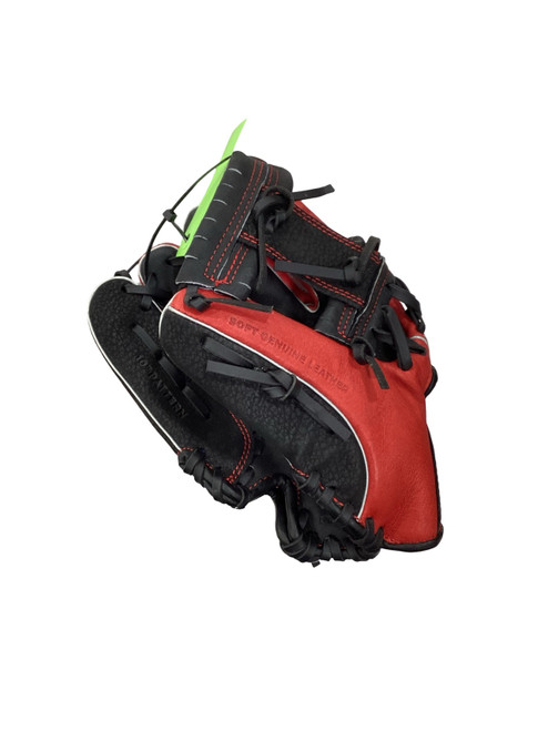 Vist Large View of Product Image Which is Used Easton PY10BR BB/SB Glove LH Throw Black And Red 10"