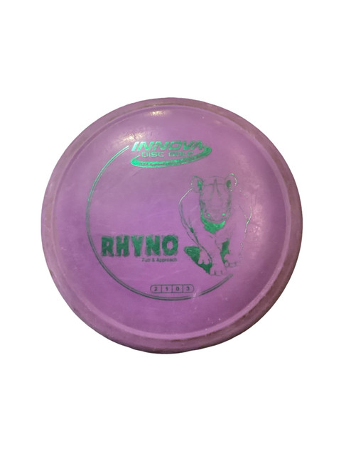 Vist Large View of Product Image Which is Used Innova DX RHYNO Disc Golf Putter Purple