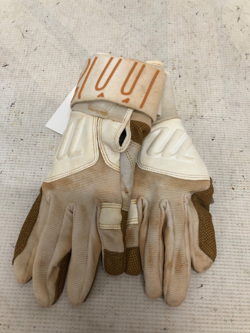 Vist Large View of Product Image Which is Used Marucci BB/SB Batting Gloves White SM