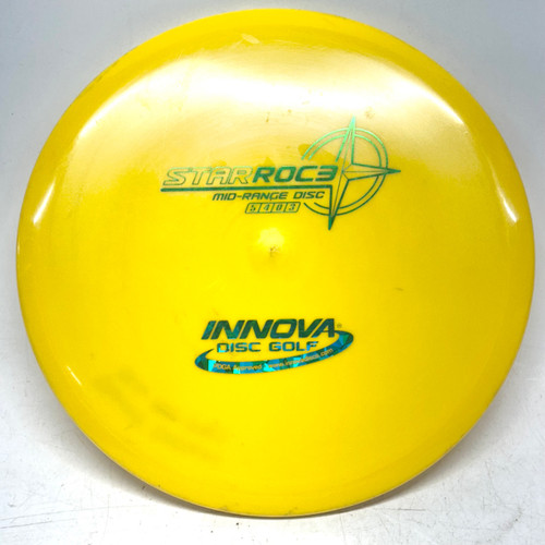 Vist Large View of Product Image Which is Used Innova STAR ROC3 Disc Golf Mid Range Yellow