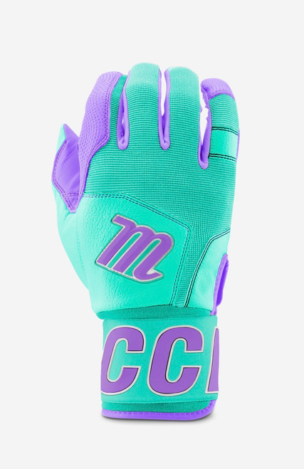 Vist Large View of Product Image Which is New BLACKSMITH YOUTH MINT/PURPLE BATTING GLOVES
