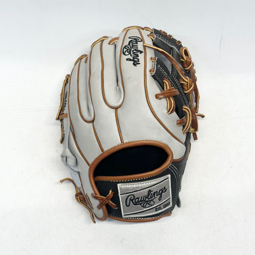 Vist Large View of Product Image Which is Used Rawlings HEART OF THE HIDE PROR234U-2DS BB/SB Glove RH Throw Black And Grey 11 1/2"