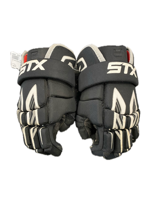 Vist Large View of Product Image Which is Used STX Lacrosse Gloves Junior Black 10"