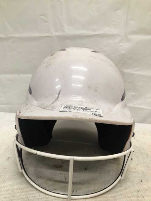 Vist Large View of Product Image Which is Used RIP-IT HELMET WITH MASK Batting Helmet w/Mask White SM