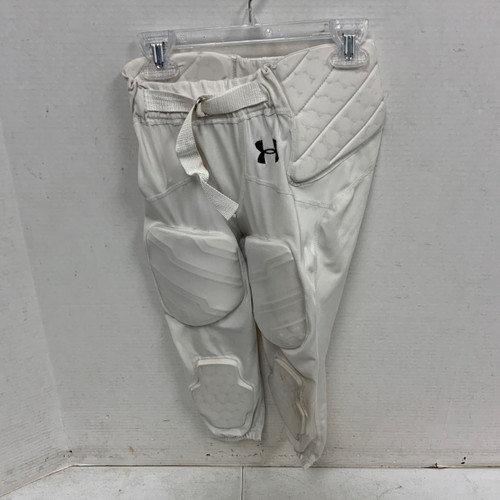 Vist Large View of Product Image Which is Used Under Armour Youth FB Integrated Pants White MD