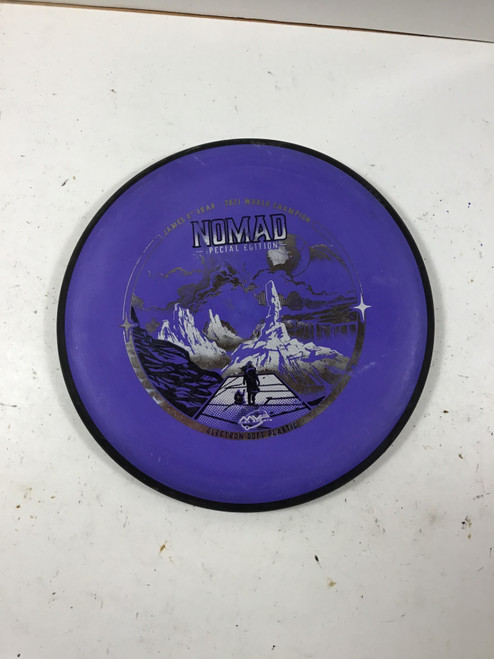 Vist Large View of Product Image Which is Used MVP ELECTRON SOFT NOMAD Disc Golf Putter Purple 172g