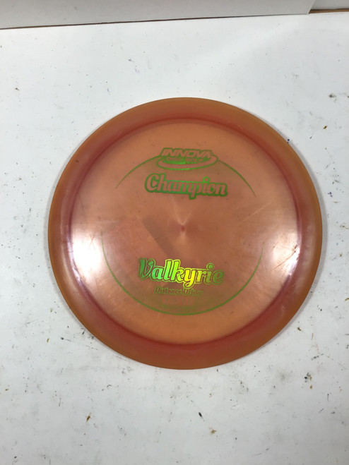 Vist Large View of Product Image Which is Used Innova CHAMPION VALKYRIE Disc Golf Driver Orange 176g