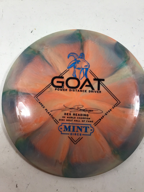 Vist Large View of Product Image Which is Used Mint APEX GOAT Disc Golf Driver Orange 175g