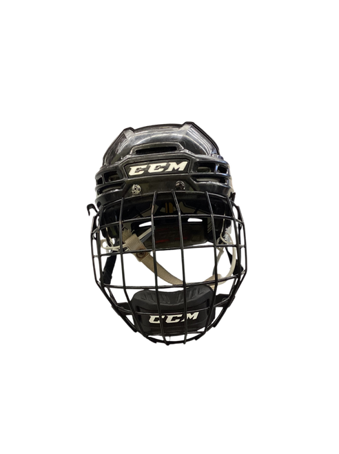 Vist Large View of Product Image Which is Used CCM TACKS 910 Helmet Cage Combo Black SM