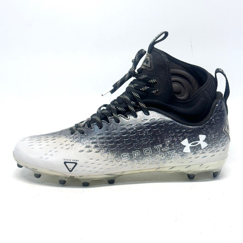 Vist Large View of Product Image Which is Used Under Armour SPOTLIGHT LUX 2.0 Adult FB Cleats Black And Silver Senior 13