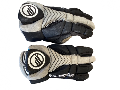 Vist Large View of Product Image Which is Used Maverik GLOVES Lacrosse Gloves Junior Black 10"