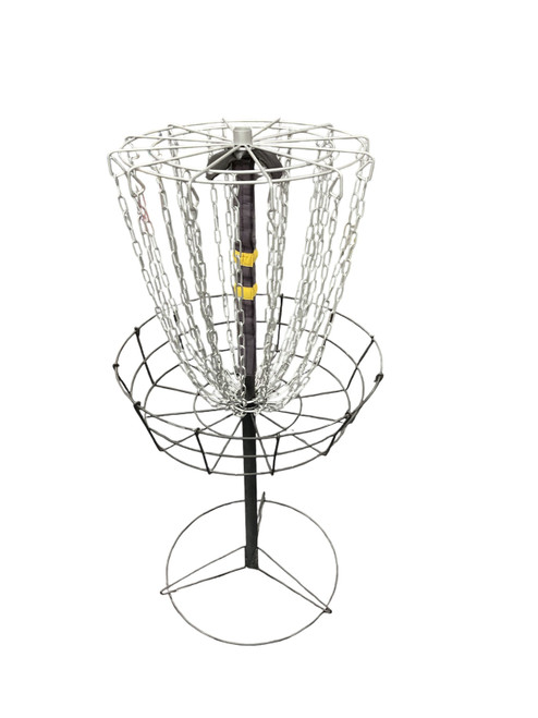 Vist Large View of Product Image Which is Used MVP 24 CHAIN PRACTICE BASKET Disc Golf Goal Black