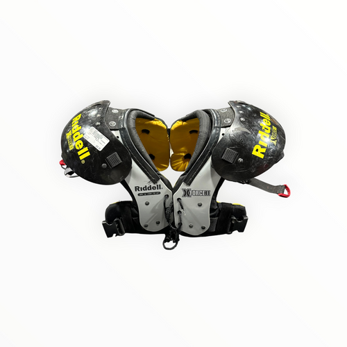 Vist Large View of Product Image Which is Used Riddell X FORCE II FB Shoulder Pads Black LG