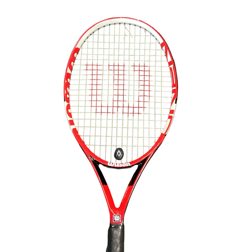 Vist Large View of Product Image Which is Used Wilson ACE NANO CARBON Adult Tennis Racquet Red 4 3/8"
