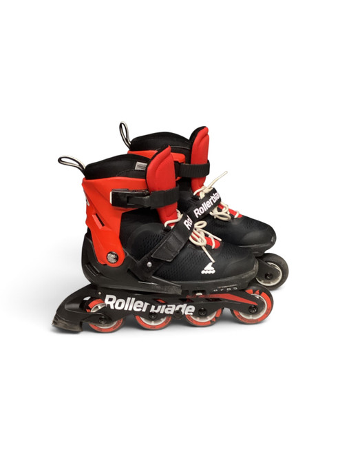 Vist Large View of Product Image Which is Used Rollerblade MICROBLADE 5-8 Senior Rec Fitness Skates Red Adjustable