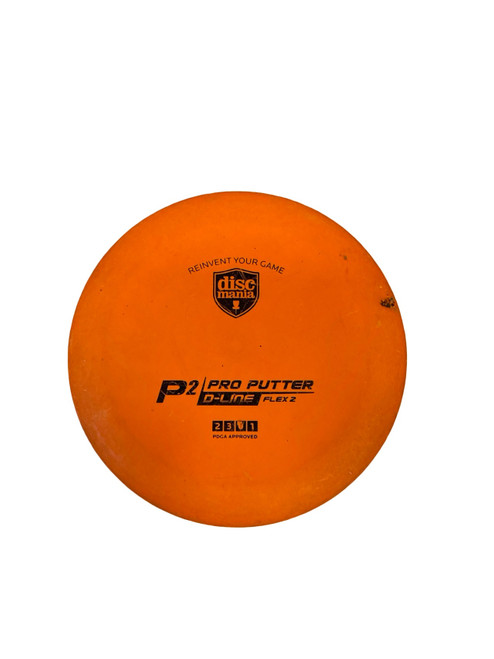 Vist Large View of Product Image Which is Used Discmania D-LINE P2 FLEX 2 Disc Golf Putter Orange 175g