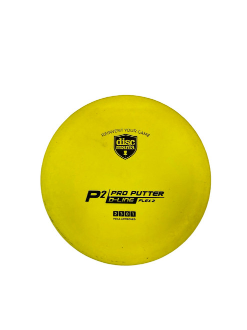 Vist Large View of Product Image Which is Used Discmania D-LINE P2 FLEX 2 Disc Golf Putter Yellow 173g