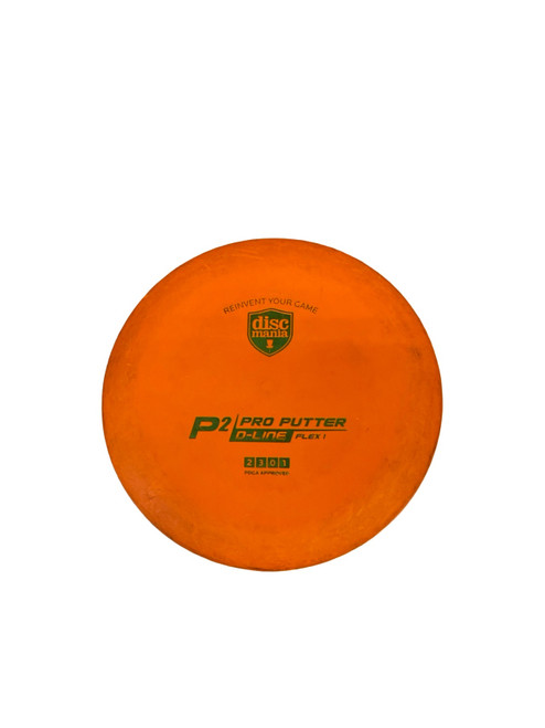 Vist Large View of Product Image Which is Used Discmania D-LINE P2 FLEX 1 Disc Golf Putter Orange 176g