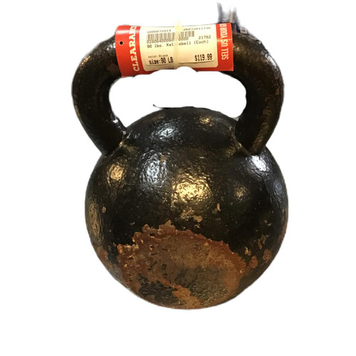 Vist Large View of Product Image Which is Used Kettle Dumbbell (Each) Black 90 lb