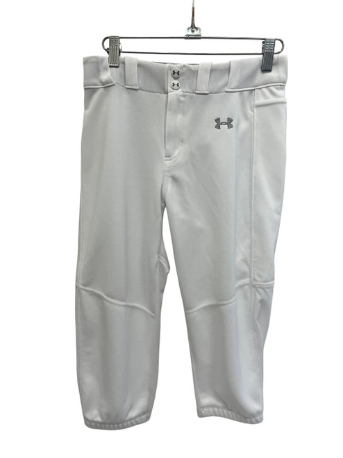 Vist Large View of Product Image Which is Used Under Armour White Youth Large Knickers Baseball Pants
