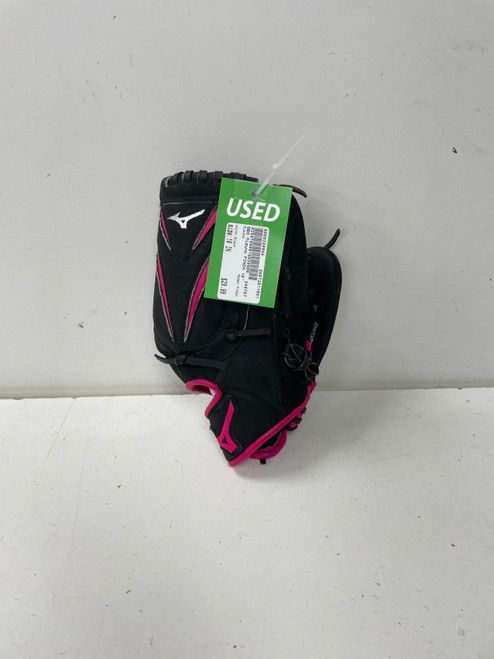 Vist Large View of Product Image Which is Used Mizuno FINCH BB/SB Glove RH Throw Black 10"
