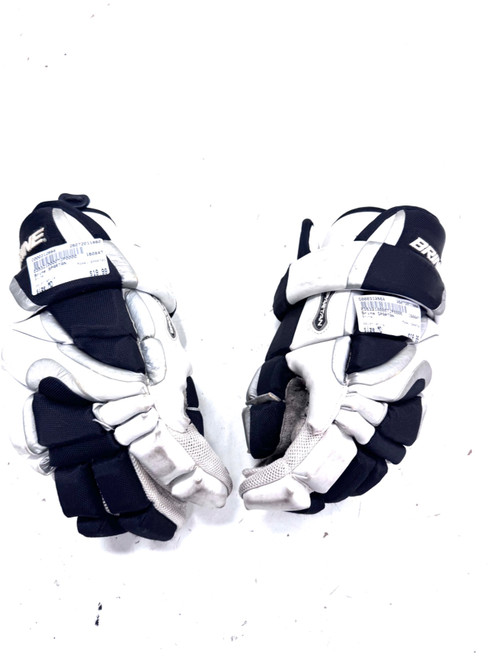 Vist Large View of Product Image Which is Used Brine SPARTAN Lacrosse Gloves Mens White MD