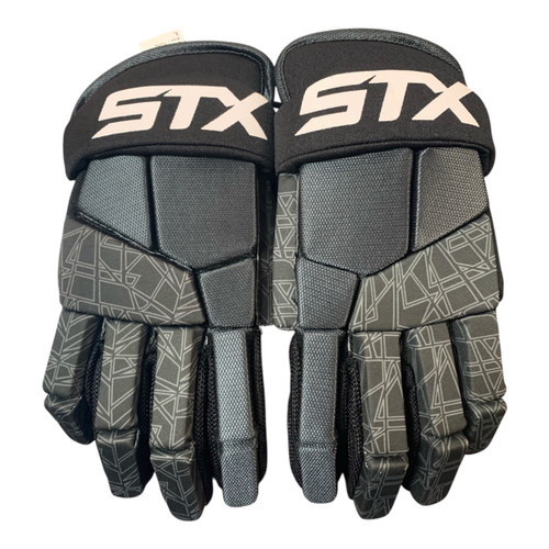 Vist Large View of Product Image Which is Used STX STALLION 75 L GLOVES Lacrosse Gloves Mens Black LG