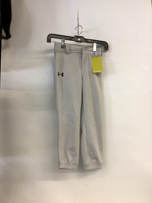 Vist Large View of Product Image Which is Used Under Armour YTH BASEBALL PANTS BB/SB Pant Boys Grey SM