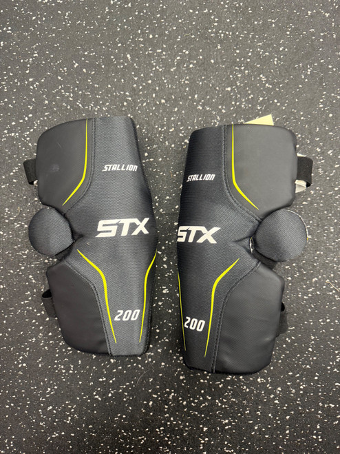 Vist Large View of Product Image Which is Used STX STALLION 200 Lacrosse Arm Pads/Guards Black MD