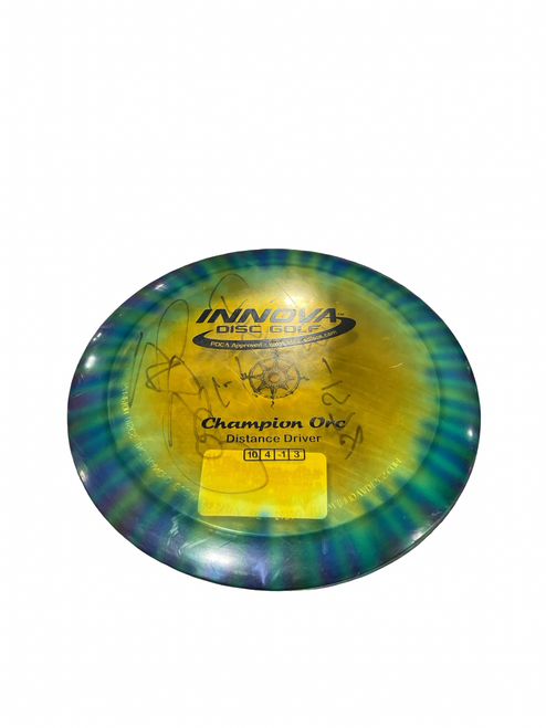 Vist Large View of Product Image Which is Used Innova CHAMPION ORC Disc Golf Driver Yellow